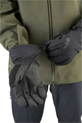 Rab Men's Storm Waterproof Gloves in Black - worn