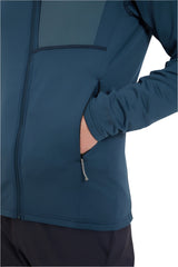 Rab Men's Superflux Hoody in Tempest Blue - hip pocket detail