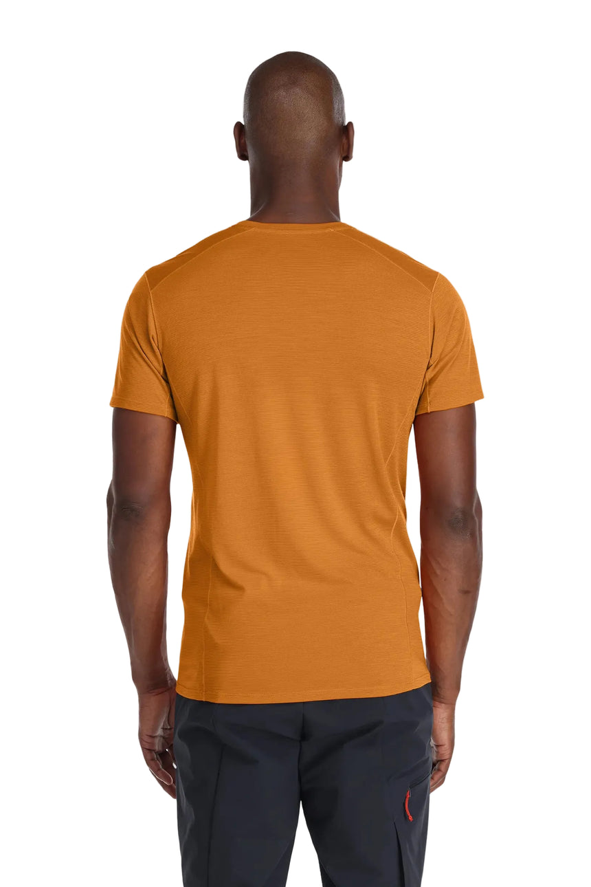 Rab Men's Syncrino Base Tee in Marmalade (Reference) - Back
