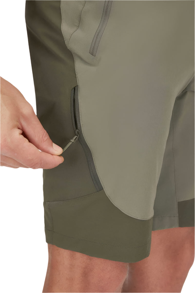 Rab Men's Torque Mountain Shorts - zip pocket detail - Outdoor Action