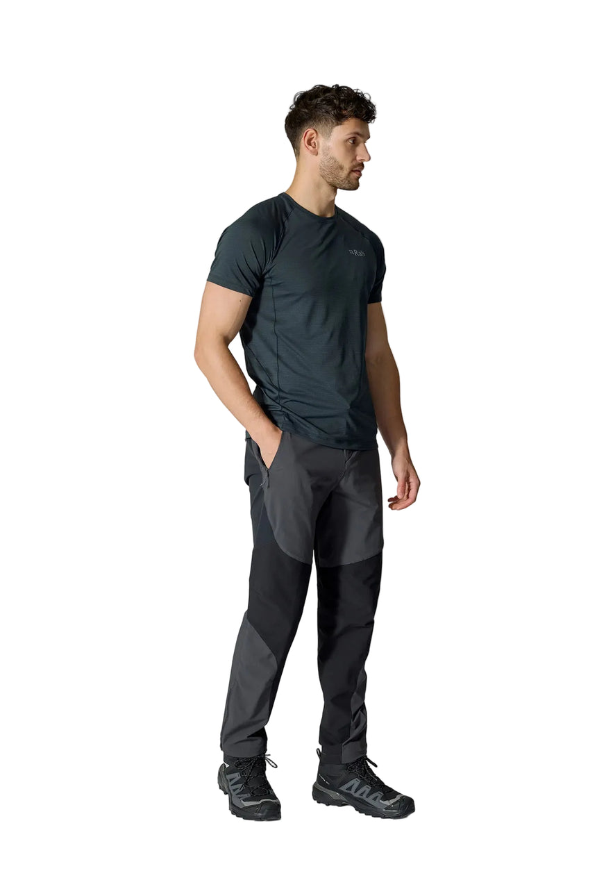 Rab Men's Torque Pants in Anthracite - worn