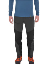 Rab Men's Torque Winter Pants in Black - front, worn