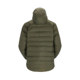 Rab Men's Valiance Waterproof Down Jacket in Army - worn, back, hood up