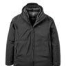 Rab Men's Valiance Waterproof Down Jacket in Black - flat lay, front