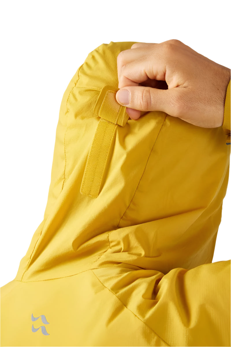 Rab Men's Vapour-Rise Summit Jacket in Sahara (styling reference) - Hood Peak Detail