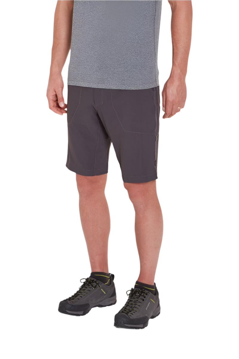 Rab Men's Venant Shorts in Anthracite - Worn, Back