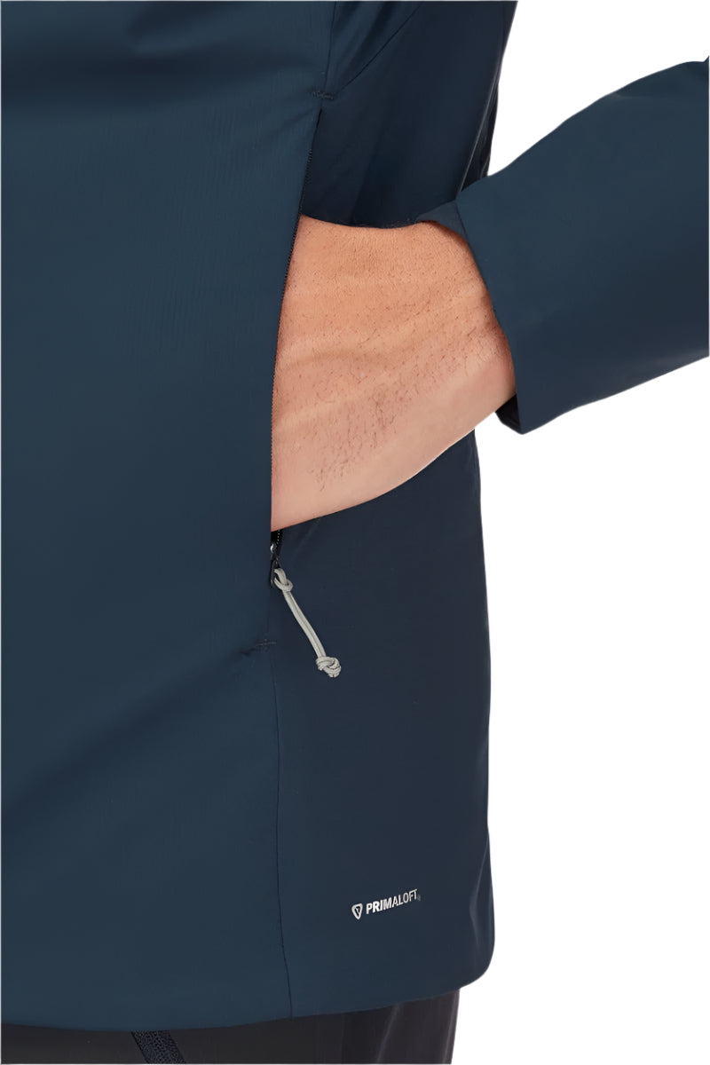 Rab Men's Xenair Alpine Light Insulated Jacket in Tempest Blue - chest pocket detail