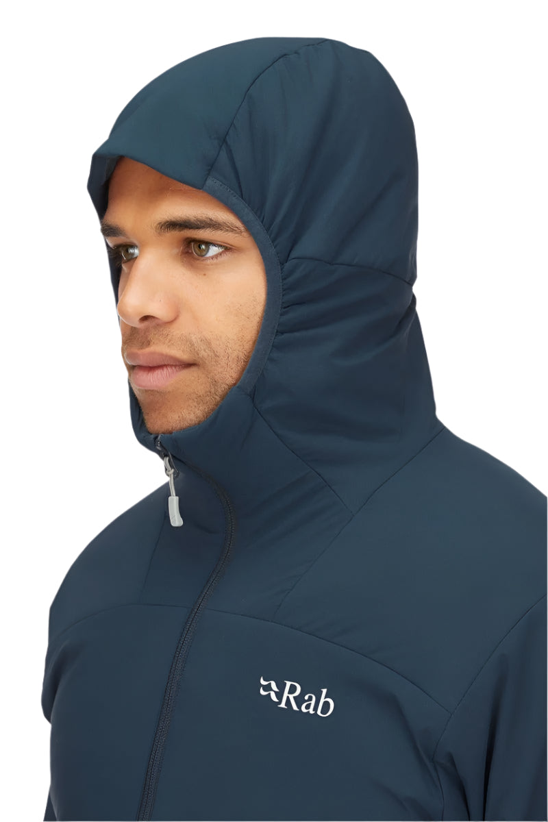 Rab Men's Xenair Alpine Light Insulated Jacket in Tempest Blue - hand pocket detail