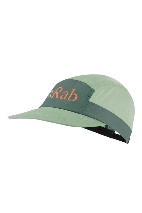 Rab Momentum 5 Panel Cap in Fig Green/Sage - front