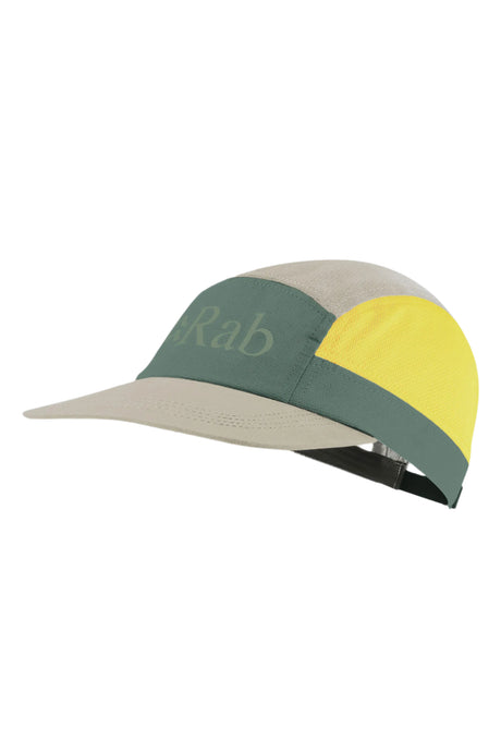 Rab Momentum 5 Panel Cap in Sage/Pebble/Pollen - front