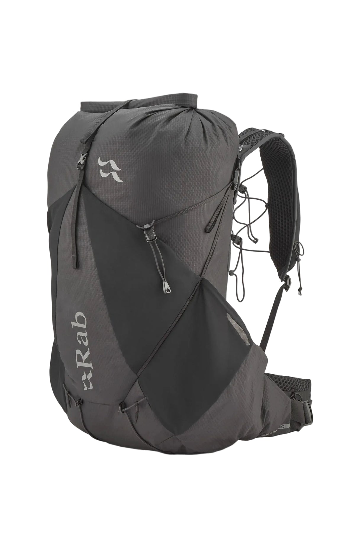 Rab Muon 40L Hiking Pack in Black - Front View