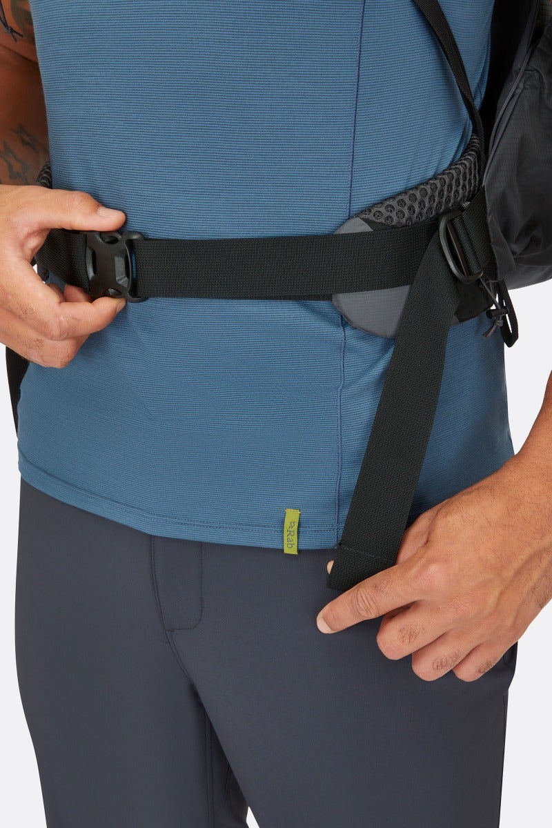 Rab Muon 40L Hiking Pack in Pewter/Graphene - Hipbelt Pocket