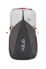 Rab Muon 40L Hiking Pack in Pewter/Graphene - Top View