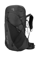 Rab Muon 50L Hiking Pack in Black - Front View