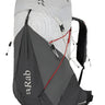 Rab Muon 50L Hiking Pack in Pewter/Graphene - Front View