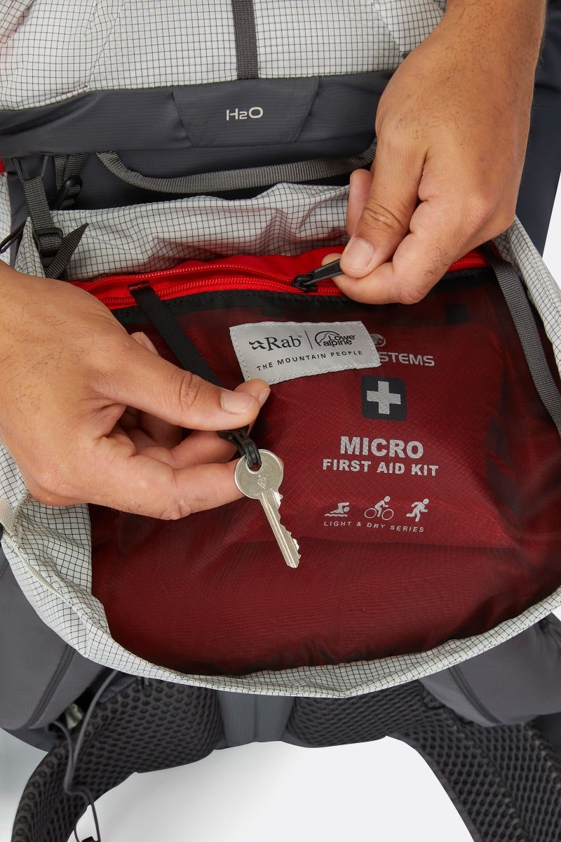 Rab Muon 50L Hiking Pack in Pewter/Graphene - Lid Interior