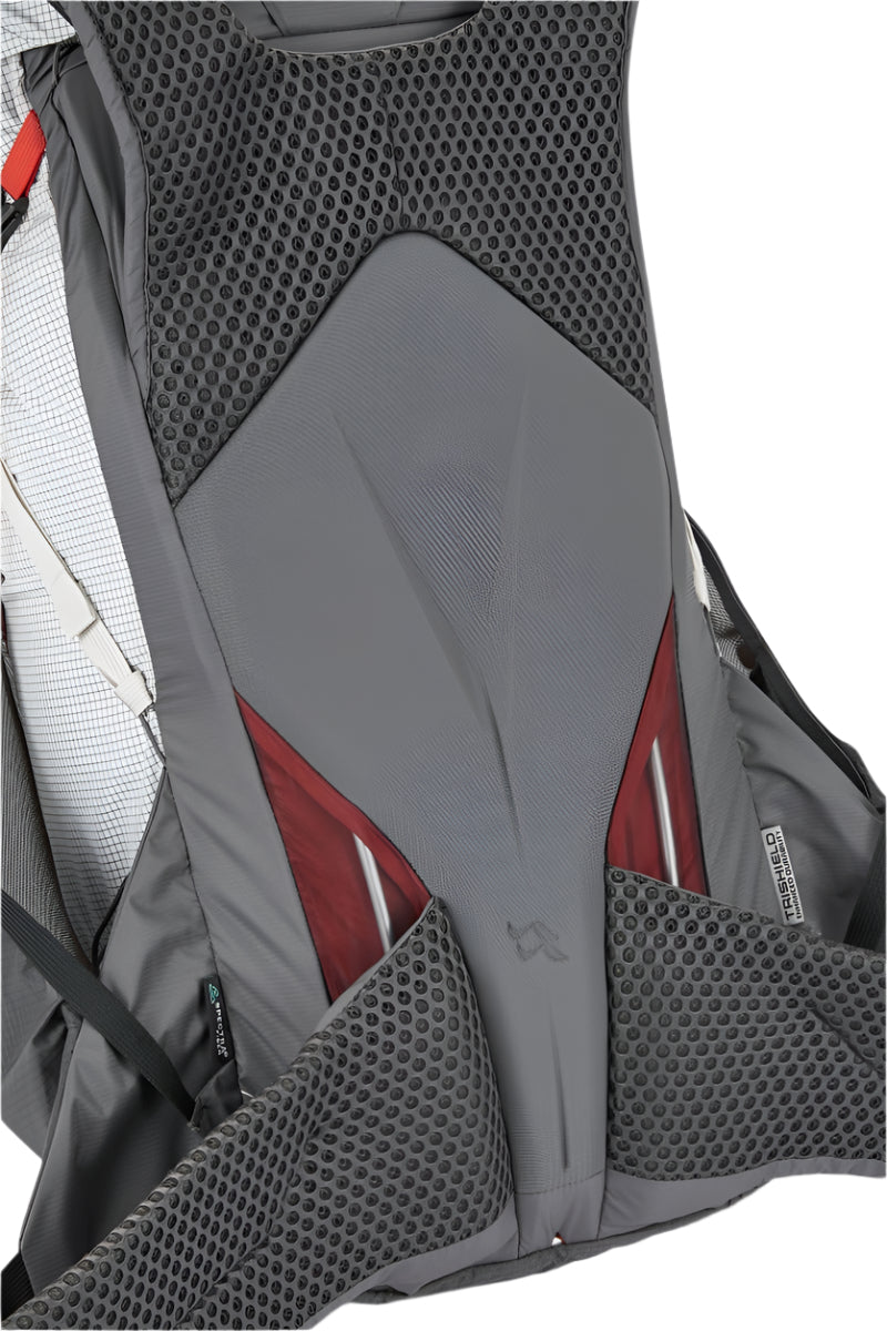 Rab Muon 50L Hiking Pack in Pewter/Graphene - Shoulder Strap Detail