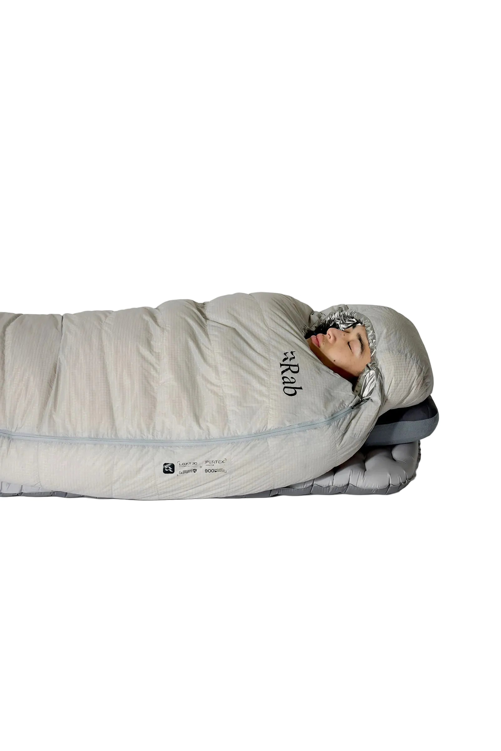 Rab Mythic Down Sleeping Bag (-12°C/10F) in Dark Pewter - Packed Front