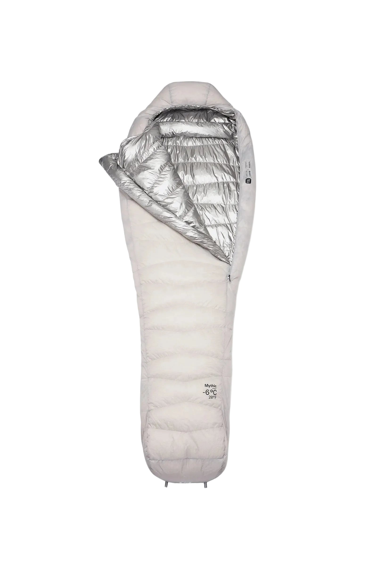 Rab Mythic Down Sleeping Bag (-6°C/20F) in Dark Pewter - Model Front