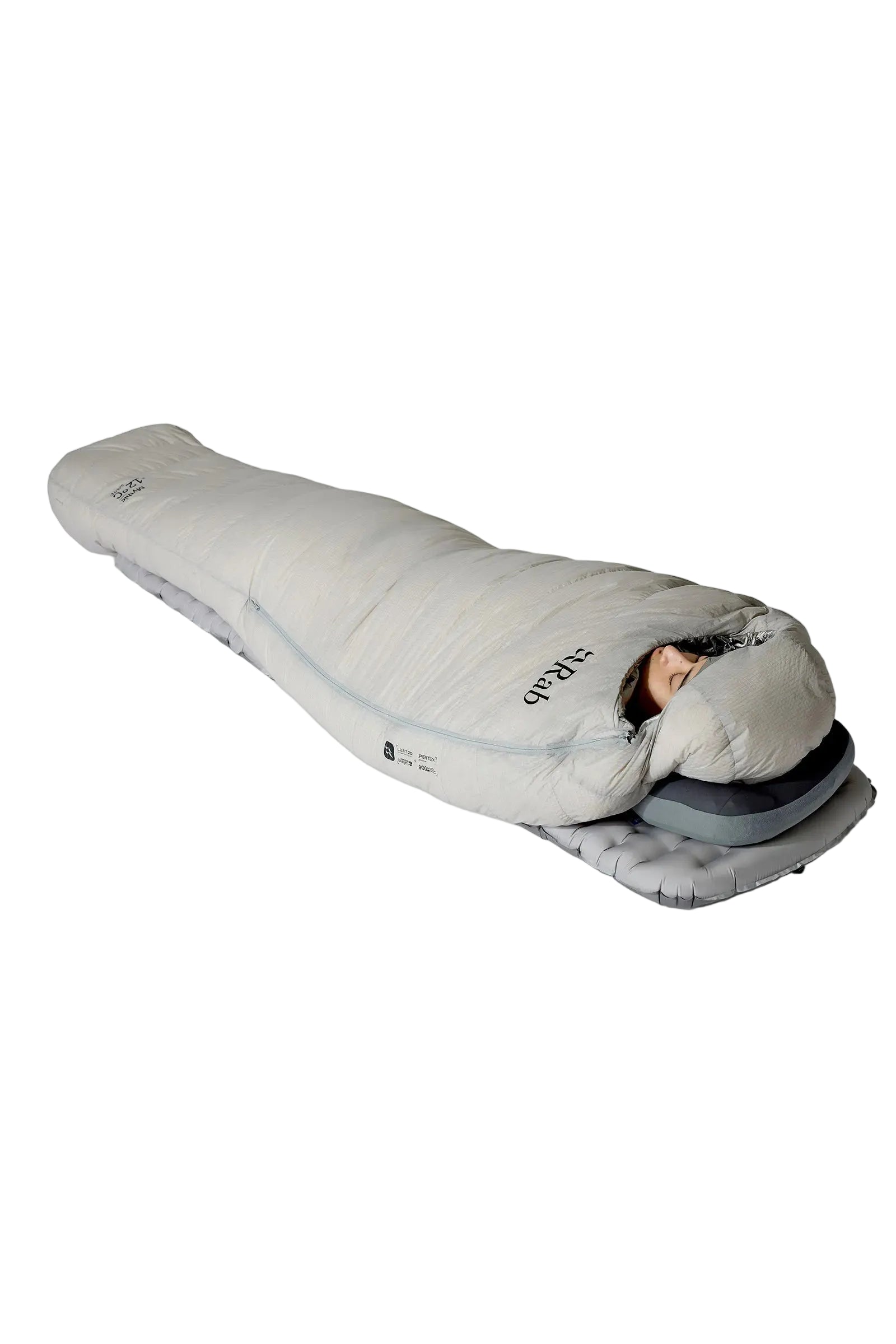 Rab Mythic Down Sleeping Bag (-6°C/20F) in Dark Pewter - Packed Side