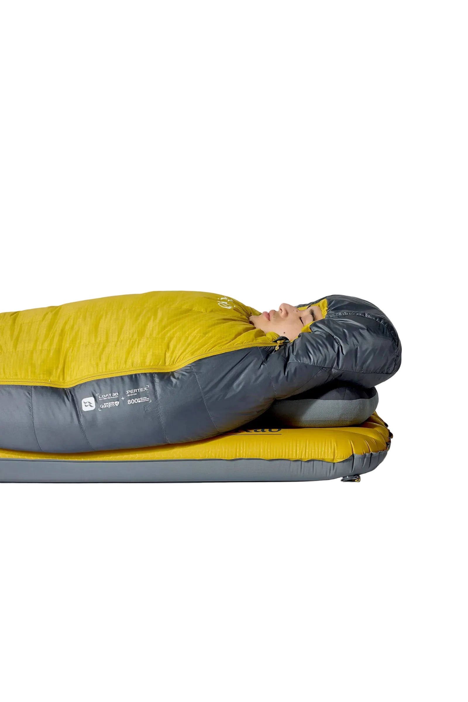 Rab Neutrino Down Sleeping Bag (0°C/32F) in Graphene/Dark Pollen - Compressed