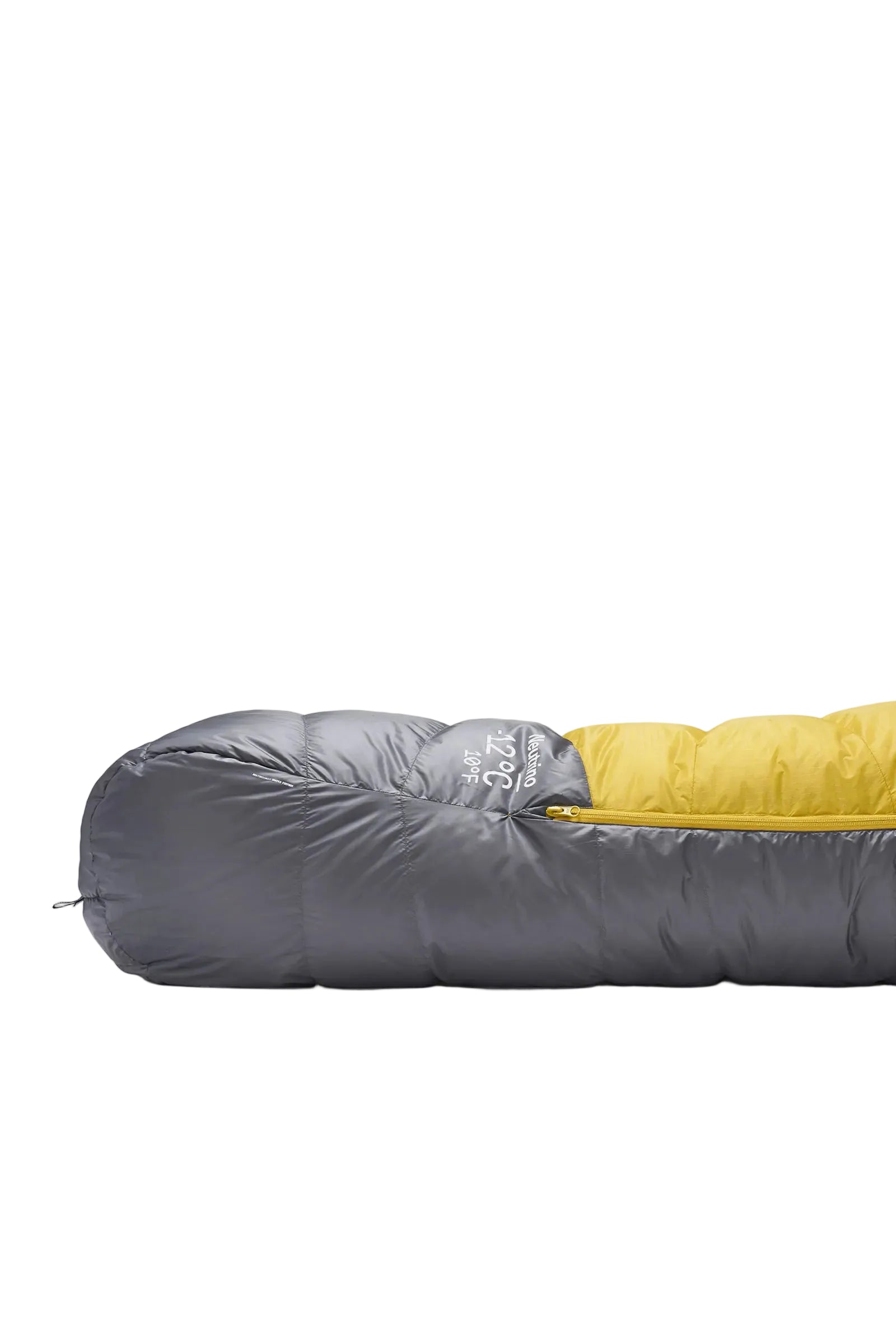 Rab Neutrino Down Sleeping Bag (-18°C/0F) in Graphene/Dark Pollen - Packed Side