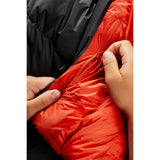 Rab Neutrino Pro 700 Sleeping Bag in Granite - zip baffle detail