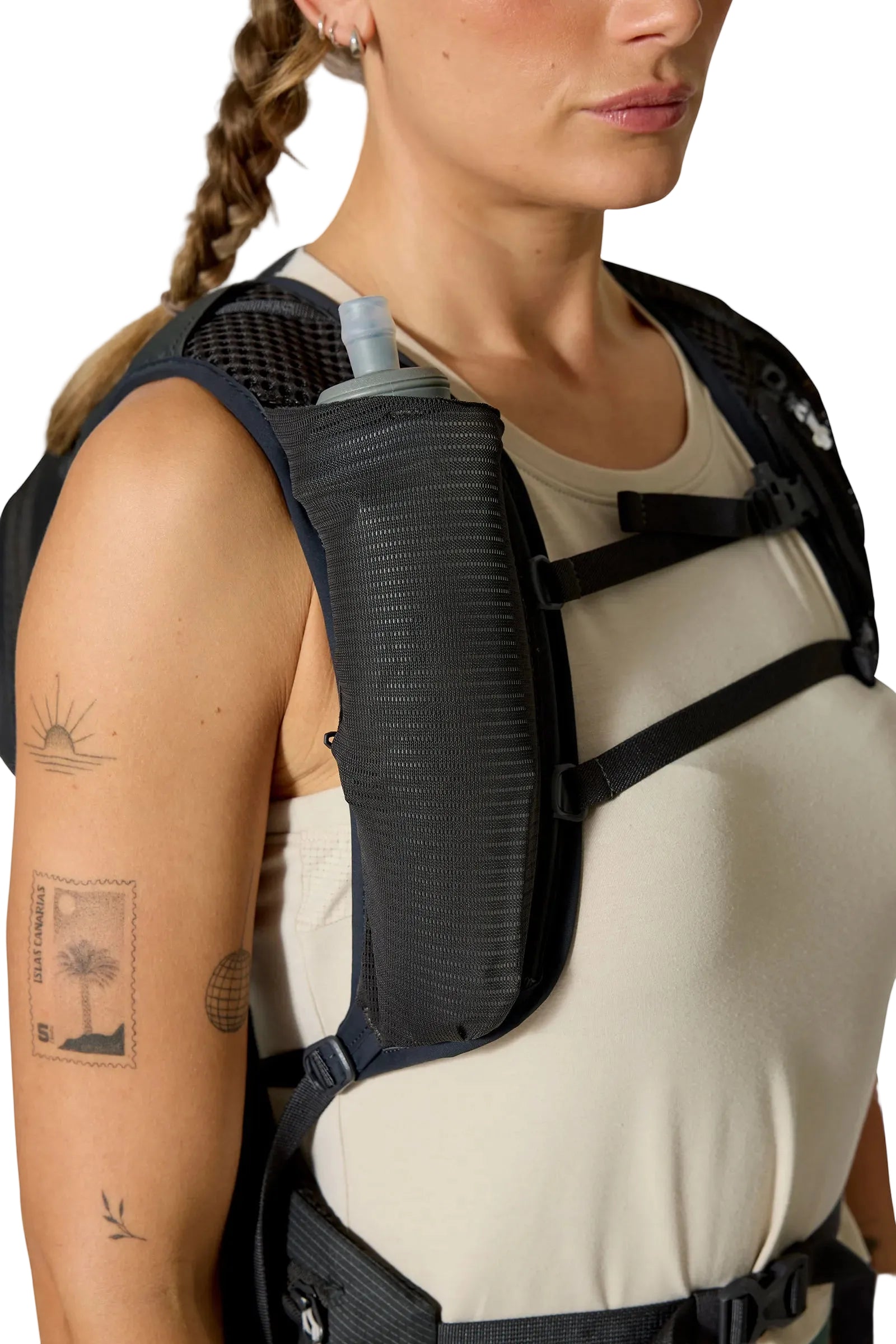 Rab Nitron 12L Lightweight Pack in Anthracite - On Model Back View