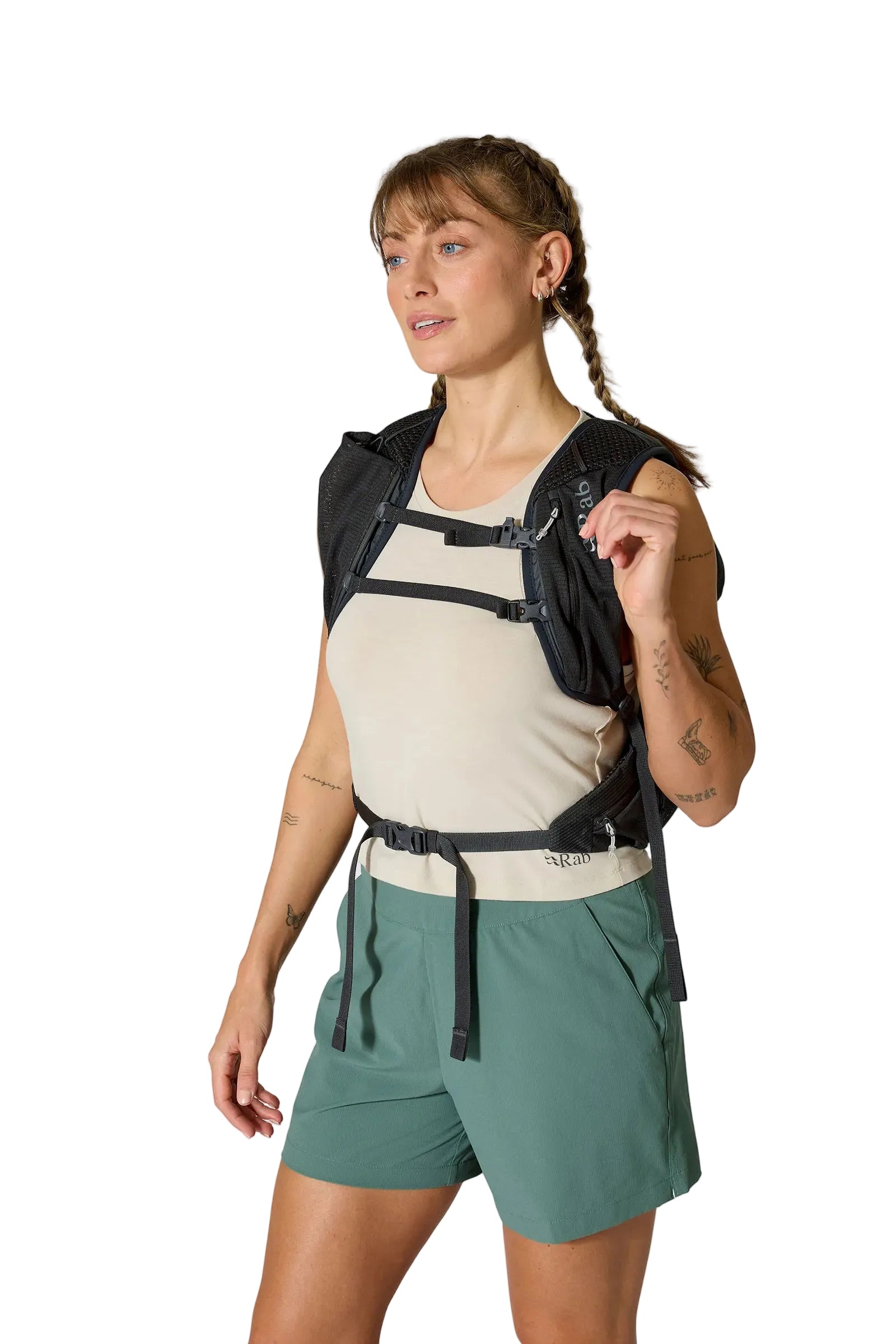 Rab Nitron 12L Lightweight Pack in Anthracite - On Model Front View