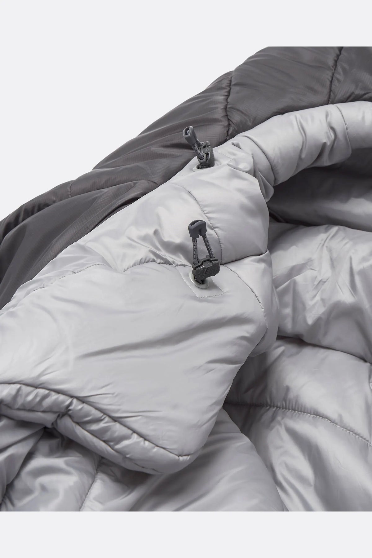 Rab Radeon Synthetic Sleeping Bag (-12°C/10F) in Sage/Graphene - side, angled