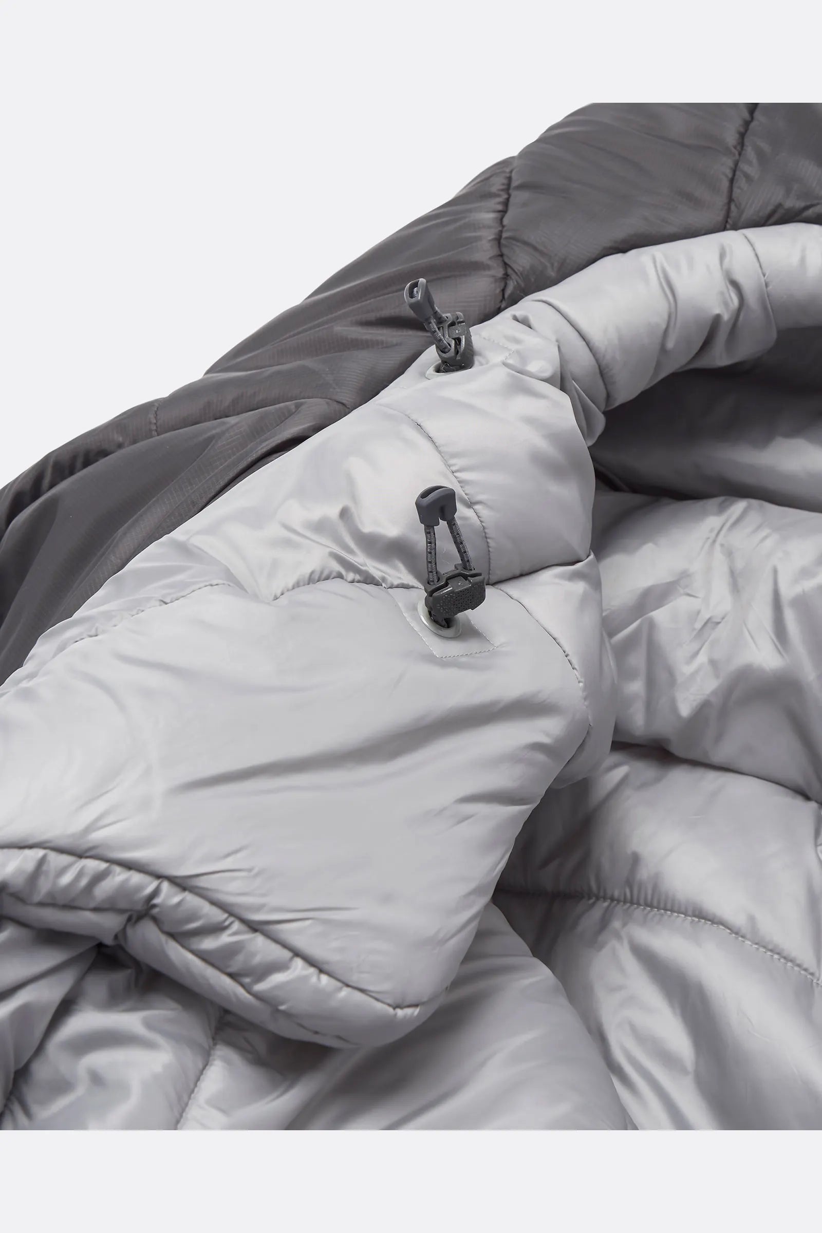 Rab Radeon Synthetic Sleeping Bag (-12°C/10F) in Sage/Graphene - side, angled