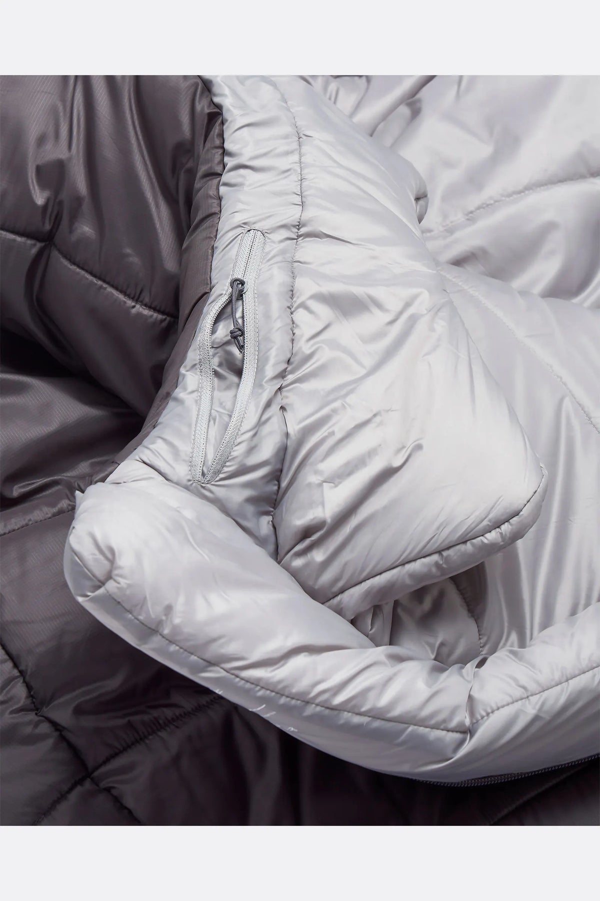 Rab Radeon Synthetic Sleeping Bag (-6°C/20F) in Sage/Graphene - baffle fabric detail