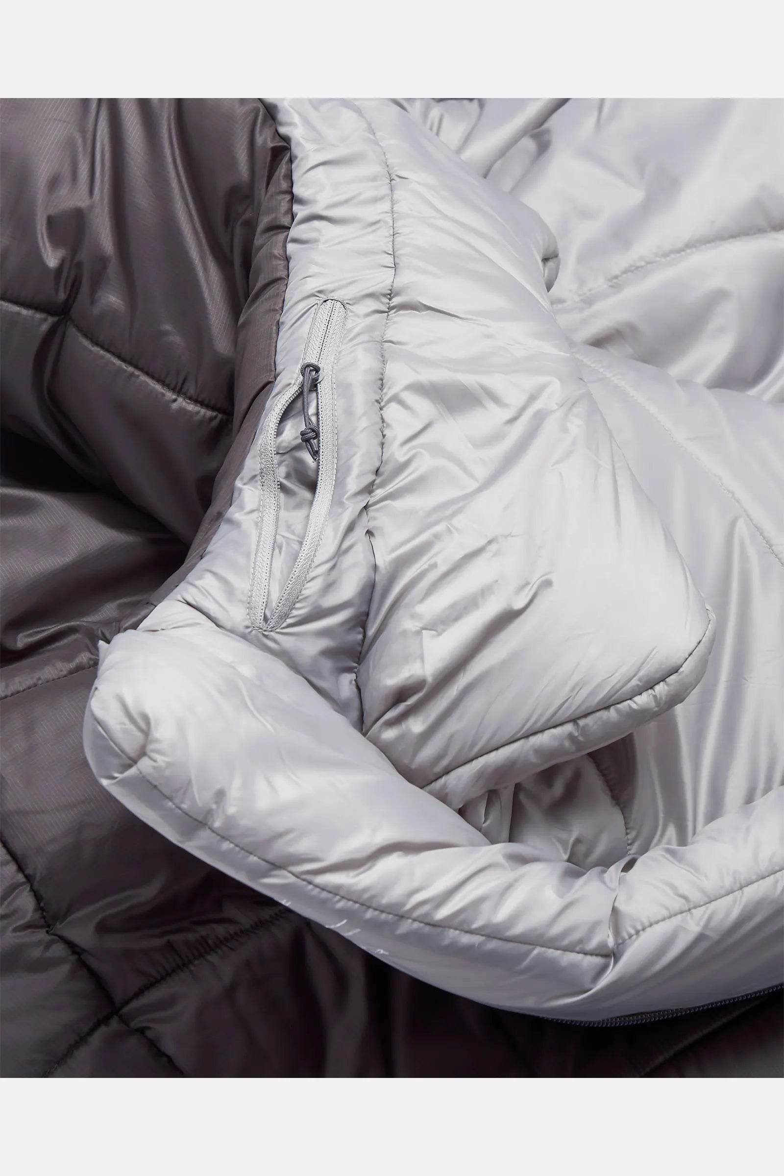 Rab Radeon Synthetic Sleeping Bag (6°C/43F) in Sage/Graphene - baffle fabric detail