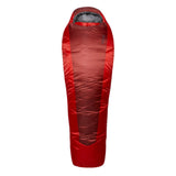Rab Solar Eco 3 Sleeping Bag in Oxblood Red - full length