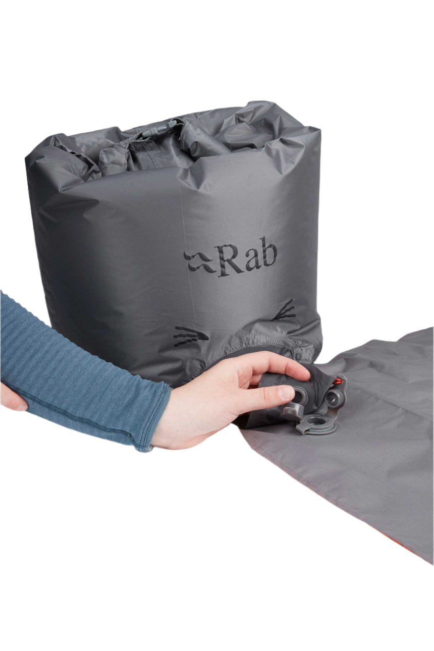 Rab Stratosphere 5.5 Sleep Pad in Graphene - pump sack detail