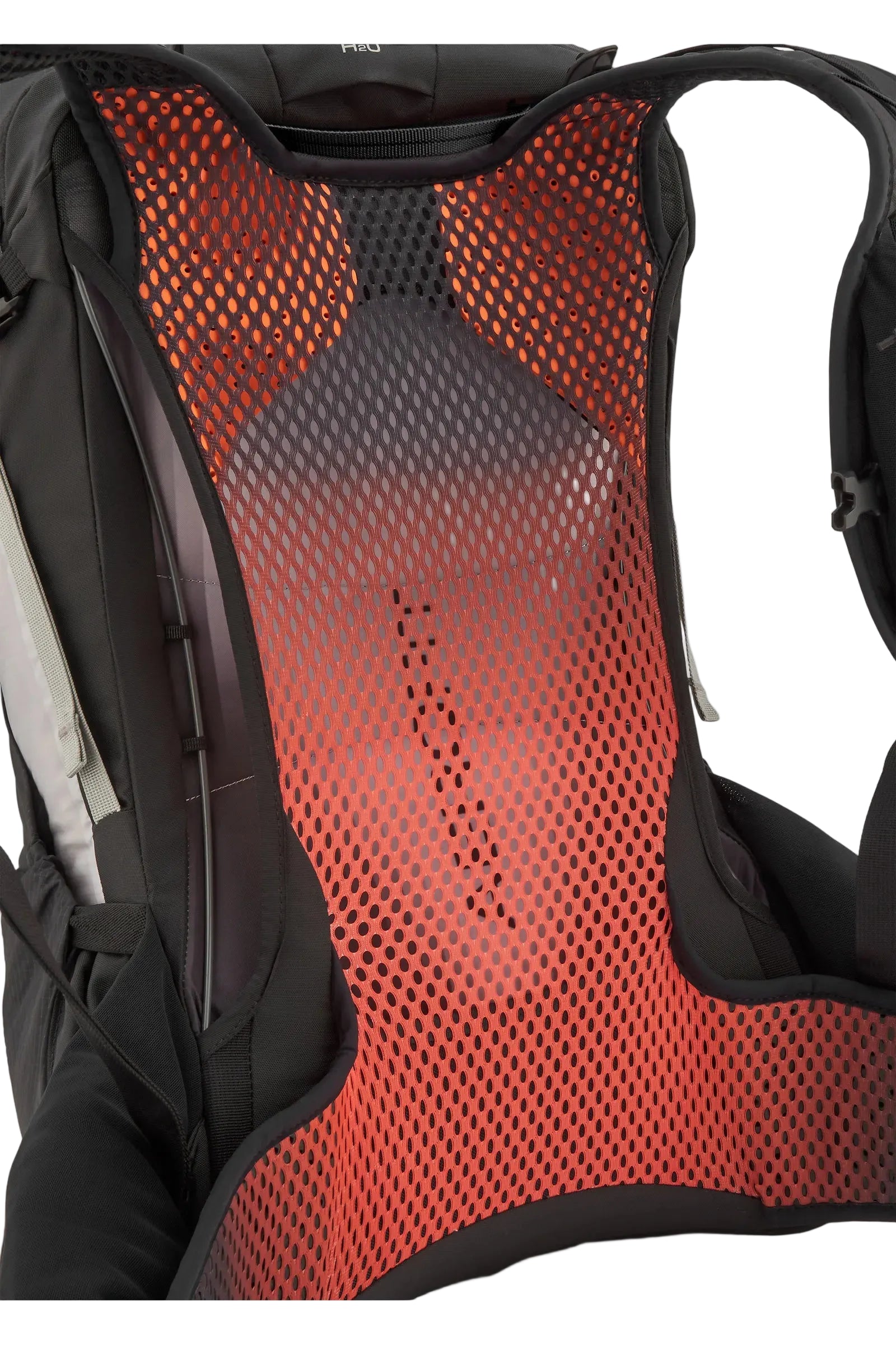 Rab Syclon XP 30L Waterproof Pack in Black/Dark Pewter - Back System Detail