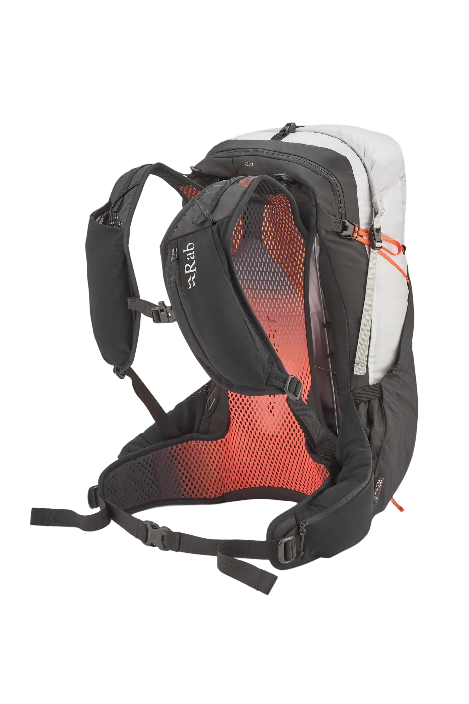 Rab Syclon XP 30L Waterproof Pack in Black/Dark Pewter - Back System Standalone