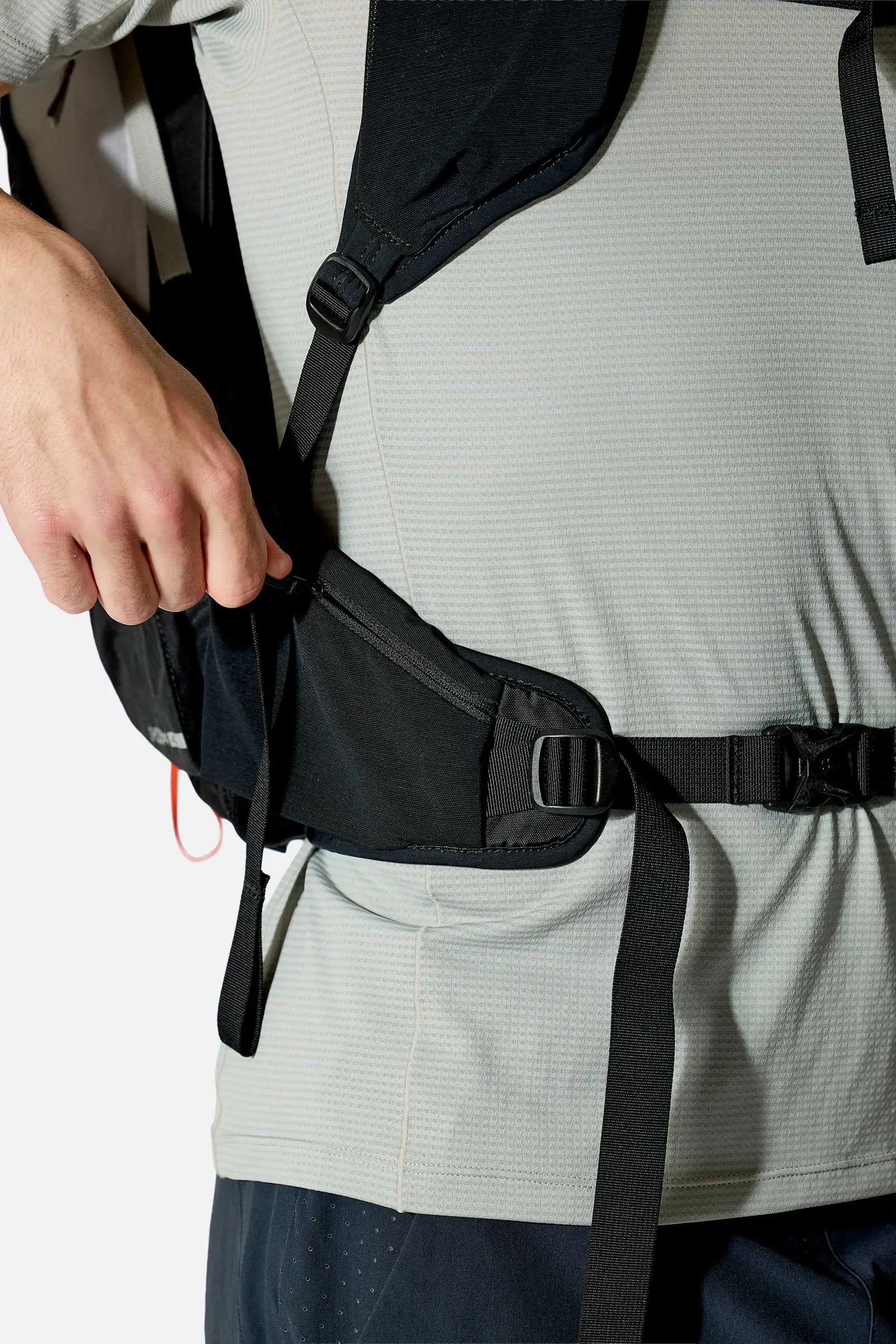 Rab Syclon XP 40L Waterproof Pack in Black/Dark Pewter - Hipbelt Pocket Detail