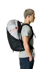 Rab Syclon XP 40L Waterproof Pack in Black/Dark Pewter - Side View On Model