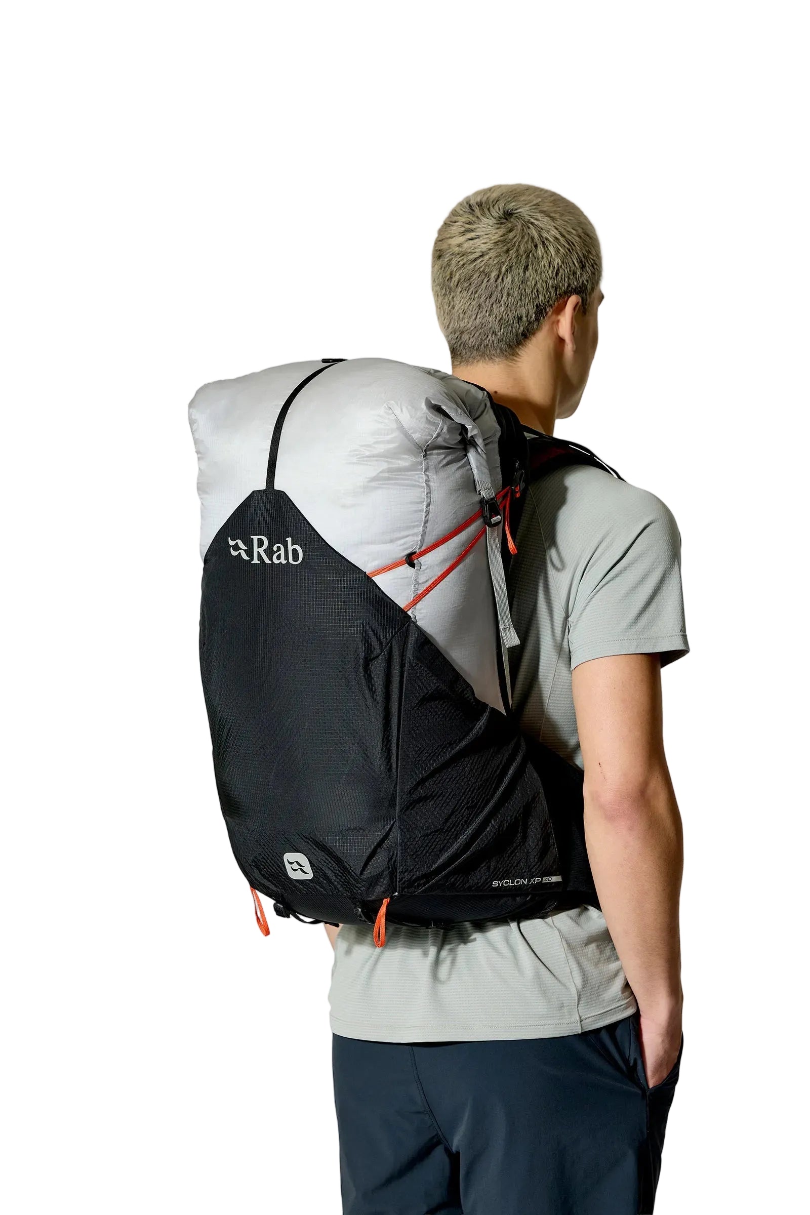 Rab Syclon XP 40L Waterproof Pack in Black/Dark Pewter - Side Standalone