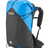 Rab Syclon XP 40L Waterproof Pack in Black/Maya Blue - Three Quarter Standalone