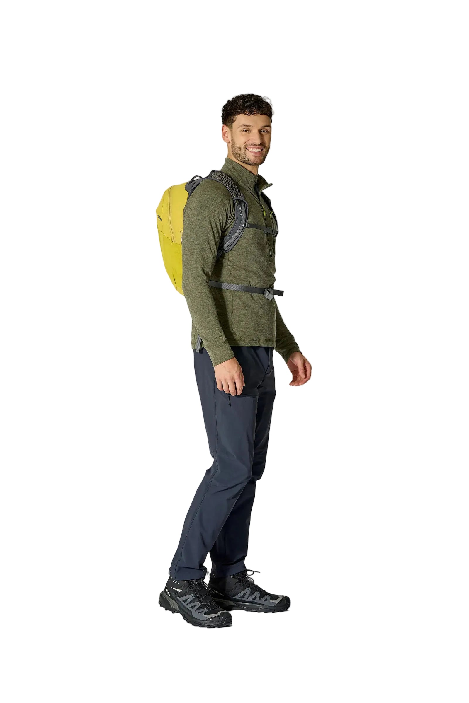 Rab Tygen 12L Day Pack in Dark Pollen - Model Side View