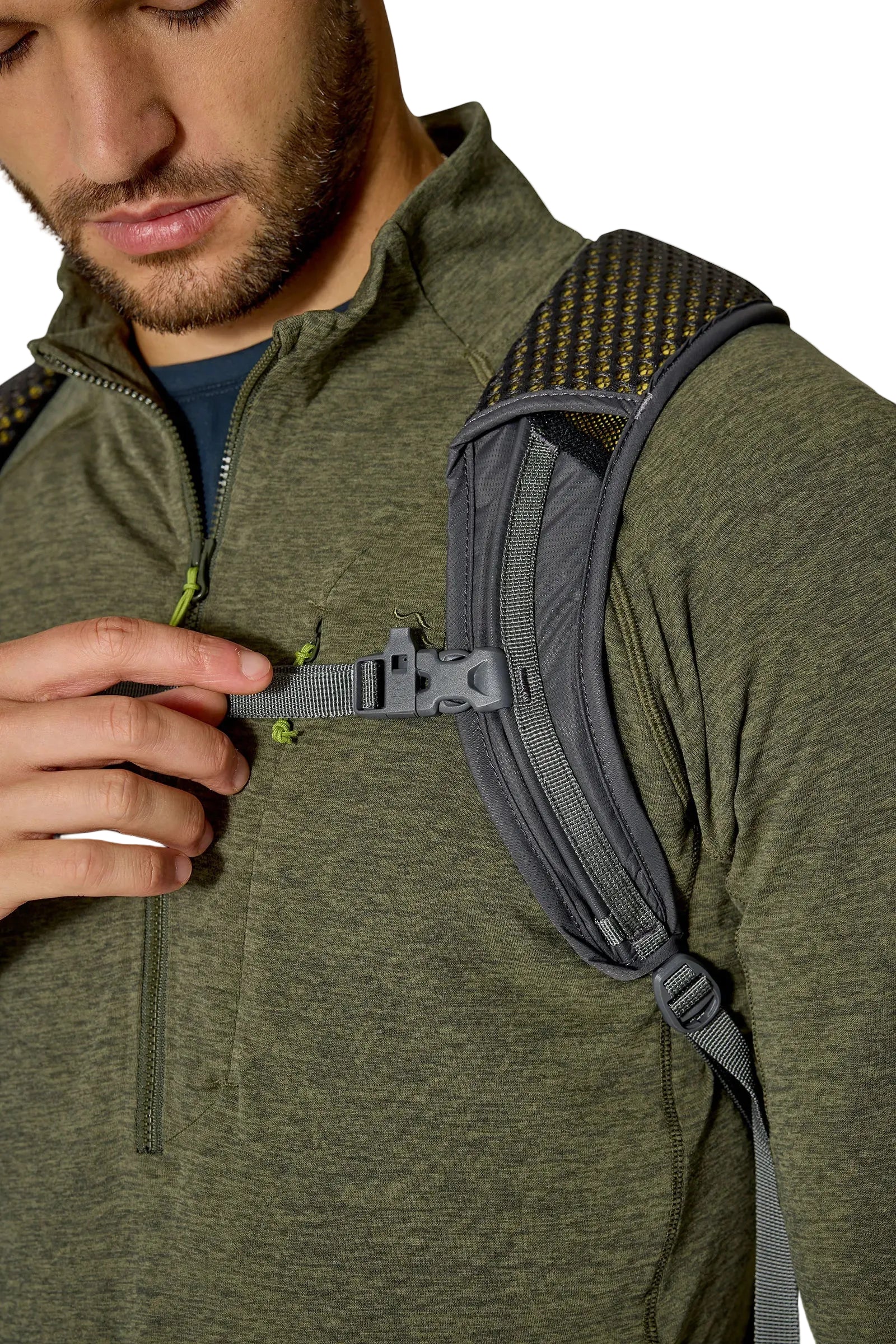 Rab Tygen 12L Day Pack in Dark Pollen - Sternum Strap with Whistle