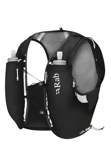Rab Veil 12L Lightweight Running Vest in Black - Front View