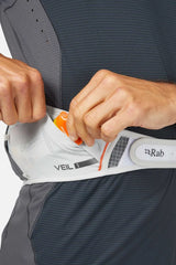 Rab Veil 1L Lightweight Belt Pack in Gargoyle/Graphene - Side Mesh Pocket Access