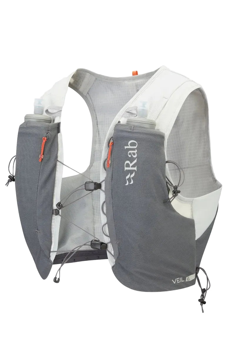 Rab Veil 6L Lightweight Running Vest in Gargoyle/Graphene - Front View