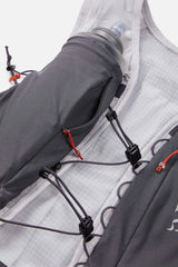 Rab Veil 6L Lightweight Running Vest in Gargoyle/Graphene - Rab Logo Detail