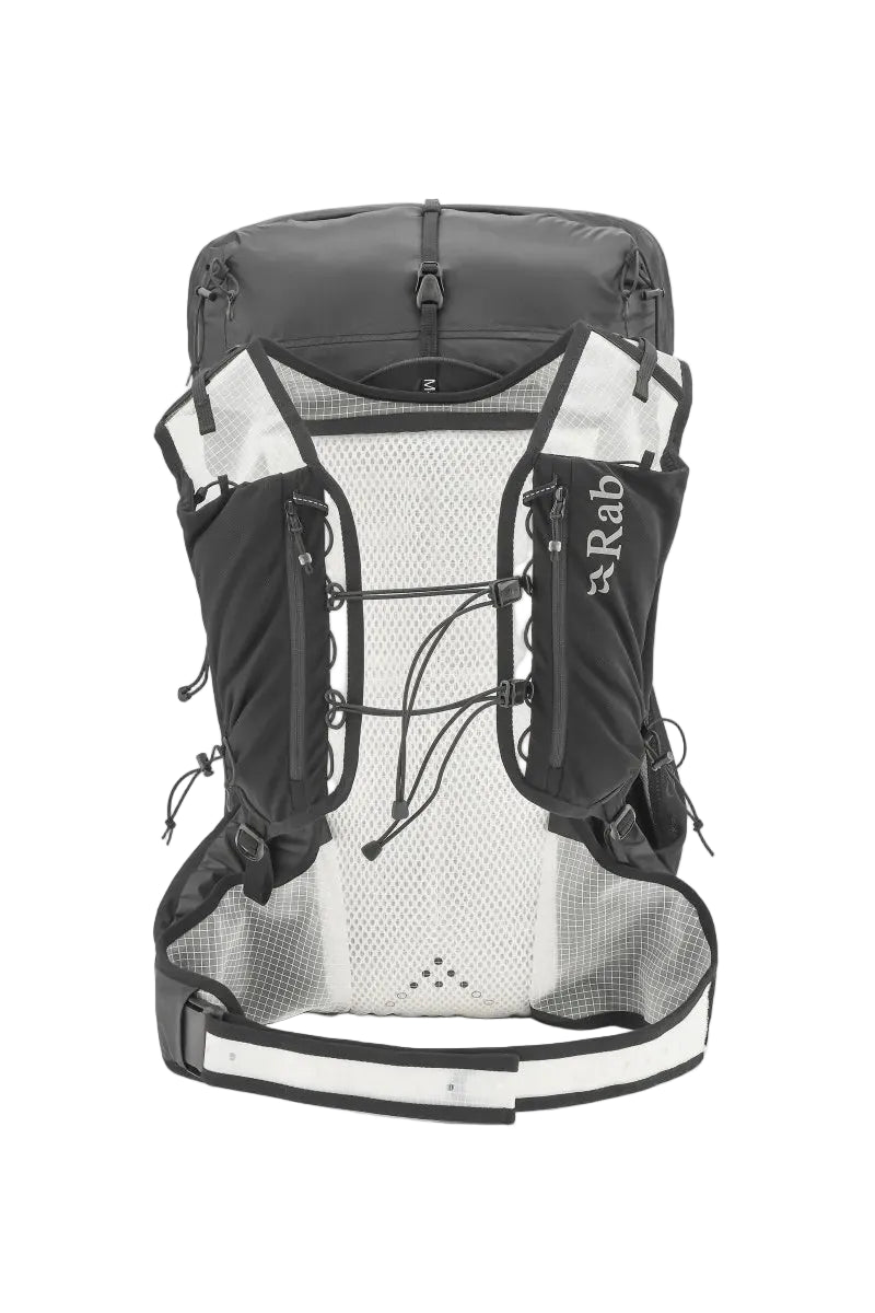 Rab Veil XP 30L Waterproof Pack in Black - Back System Detail
