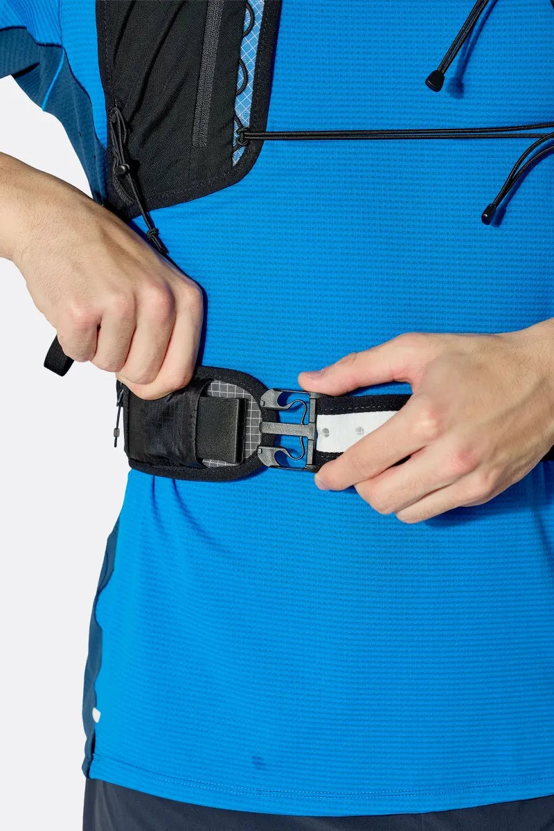 Rab Veil XP 30L Waterproof Pack in Black - Hipbelt Buckle Detail