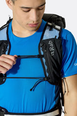 Rab Veil XP 30L Waterproof Pack in Black - On Model Harness Detail